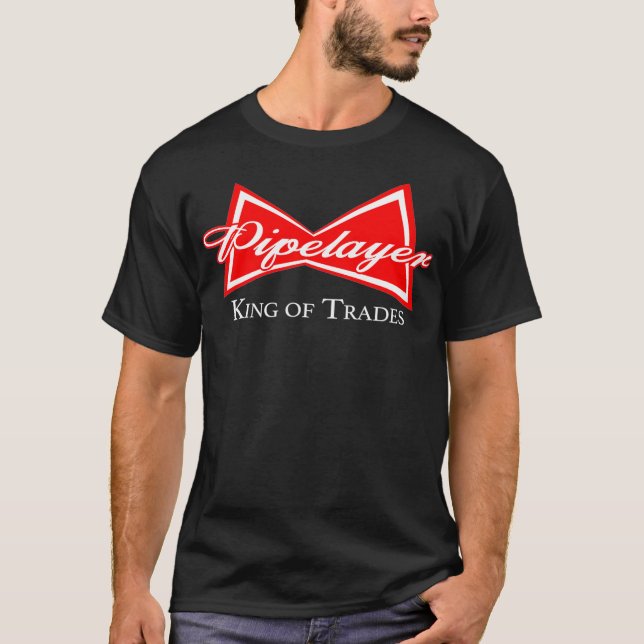 Lustigt rörlager Kung i Trades Plumber T Shirt (Framsida)