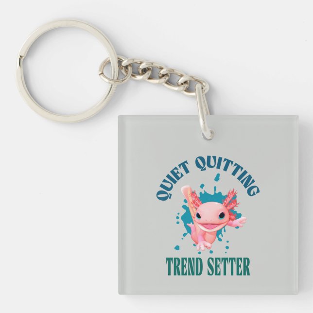 Lustigt Rosa Axolotl Quiet Quiting Trend Setter (Framsidan)
