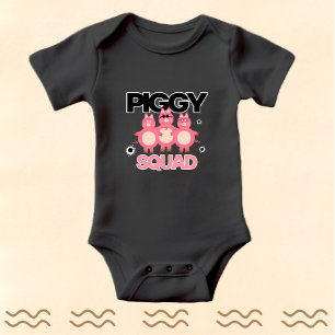 Lustigt rosa piggy squad t shirt