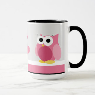 Lustigt Rosa Uggla med örter - 15 oz mugg