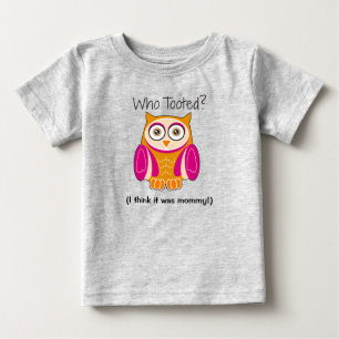 Lustigt Rosa Uggla "Vem tog hand om?" Kids’ T-Shir T Shirt