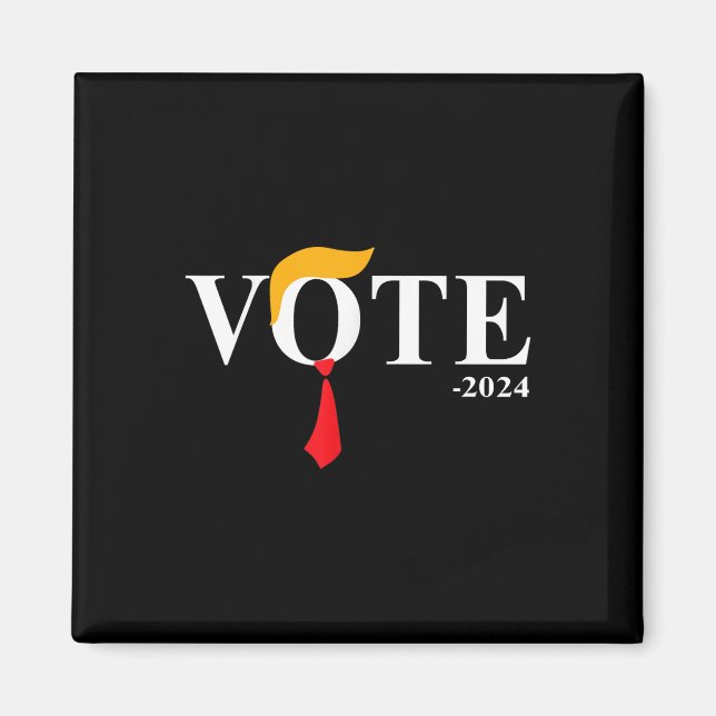 Lustigt rösttrump 2024 Hårsnodd Magnet (Framsidan)