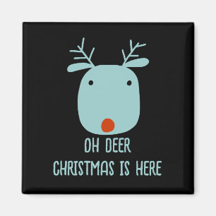 Lustigt Rudolph, Red-Nlied Reindeer-julen Magnet