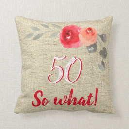 Lustigt Rustic 50, så vilken 50:e Blommigten på fö Kudde