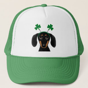 Lustigt Saint patrick's day Hund Dachshund Shamroc Keps