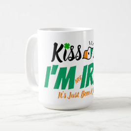 Lustigt Saint patrick's day Kiss Me jag är irlända Kaffemugg