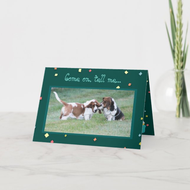 Lustigt "Saknade dig"-kort med extra bufferthundar Kort (Framsida)