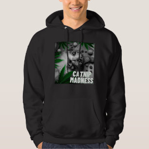 Lustigt sällskapsexempel, roligt katt: Catnip gale Hoodie