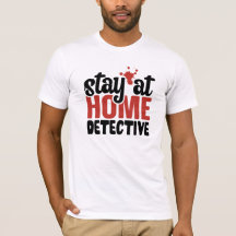 Lustigt sant brott Stanna hemma-inspektör T-Shirt