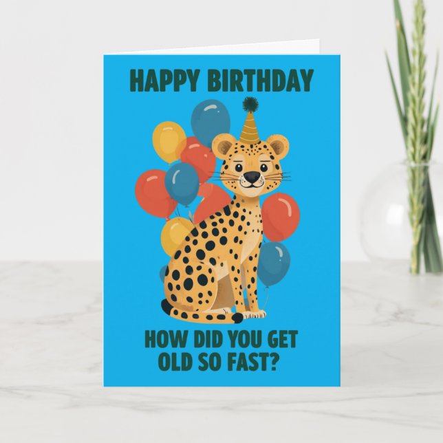 Lustigt Sarcastic Birthday Messages & Age Jokes Kort (Framsida)