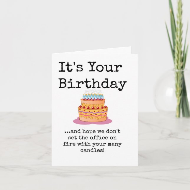 Lustigt, Sarcastic, Coworking, Chef, Birthday Card Kort (Framsida)