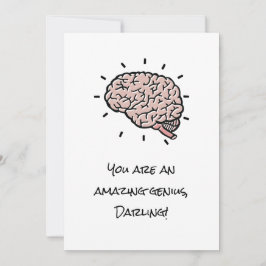 Lustigt Sarcastic, DU ÄR EN GENIUS Anpassningsbar Julkort