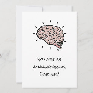 Lustigt Sarcastic, DU ÄR EN GENIUS Anpassningsbar Julkort