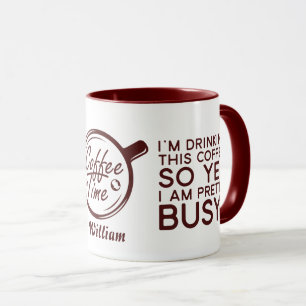 Lustigt Sarcastic jag dricker kaffe så jag är uppt Mugg