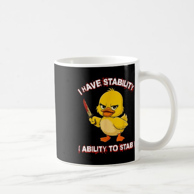 Lustigt Sarcastic jag har stabilitet i Stab D Kaffemugg (Höger)