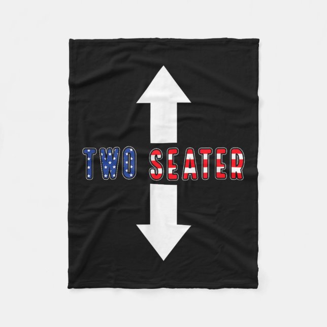 Lustigt Sarcastic Two Seater 4:e juli Amerikanska  Fleecefilt (Framsidan)