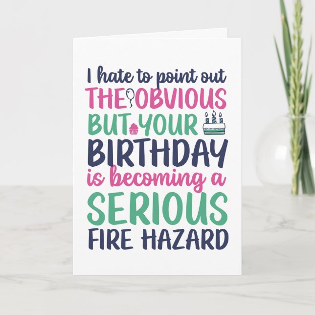 Lustigt Sarcastic Under Fire  Birthday Kort (Framsida)