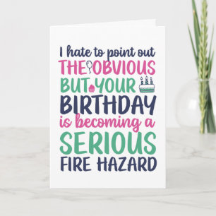 Lustigt Sarcastic Under Fire  Birthday Kort