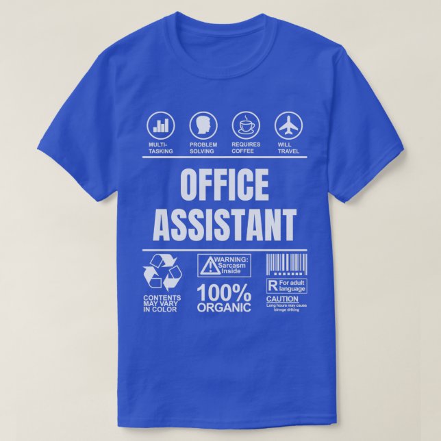 Lustigt Sarcastic Unique Gift for Office Assistant T Shirt (Design framsida)