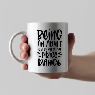 Lustigt Sarkastic Adulting Quote, som är en Vuxen Kaffemugg