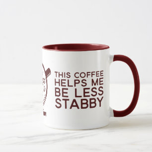 Lustigt Sarkastic. Den här kaffekaffen hjälper mig Mugg