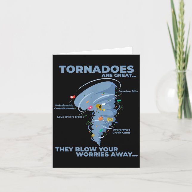 Lustigt Sarkastic Tornado Info Graphic Quote Graph Kort (Framsida)