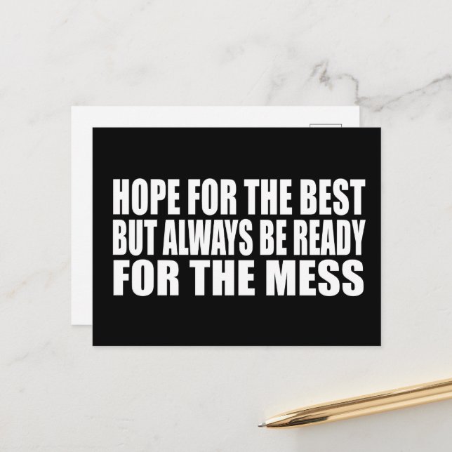 Lustigt sarkastiskt citat av berömden ord helg vykort (Fram/Back In Situ)