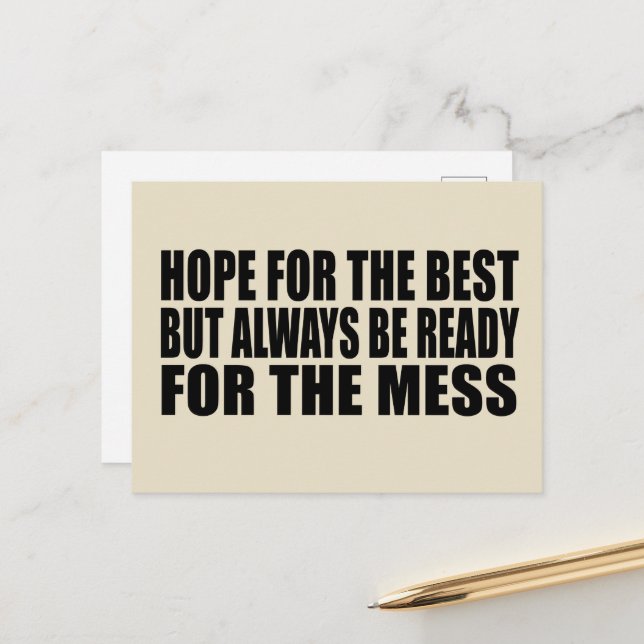 Lustigt sarkastiskt citat av berömden ord helg vykort (Fram/Back In Situ)