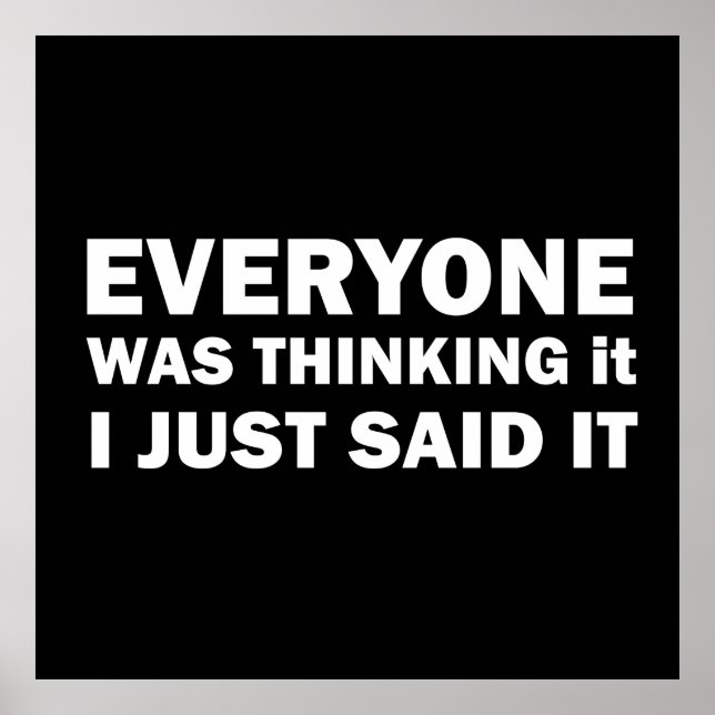 Lustigt sarkastiskt citat av berömden ord poster (Framsidan)