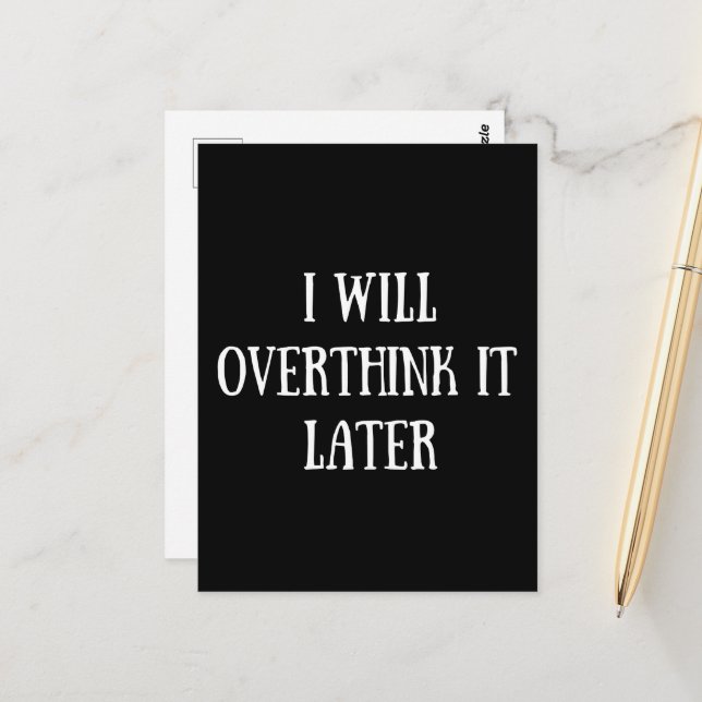 Lustigt sarkastiskt citat av berömden ord vykort (Fram/Back In Situ)