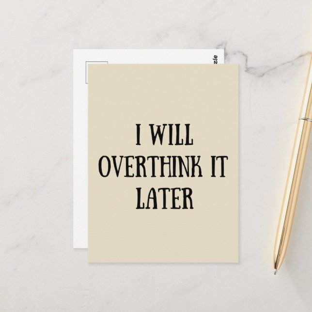 Lustigt sarkastiskt citat av berömden ord vykort (Fram/Back In Situ)