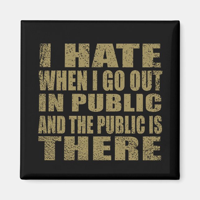 Lustigt sarkastiskt inåtvänt ord magnet (Framsidan)