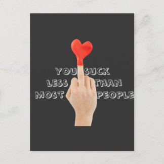 Lustigt sarkastiskt presentkort från valentines da vykort