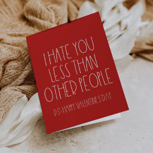 Lustigt sarkastiskt Valentinkort Helgkort