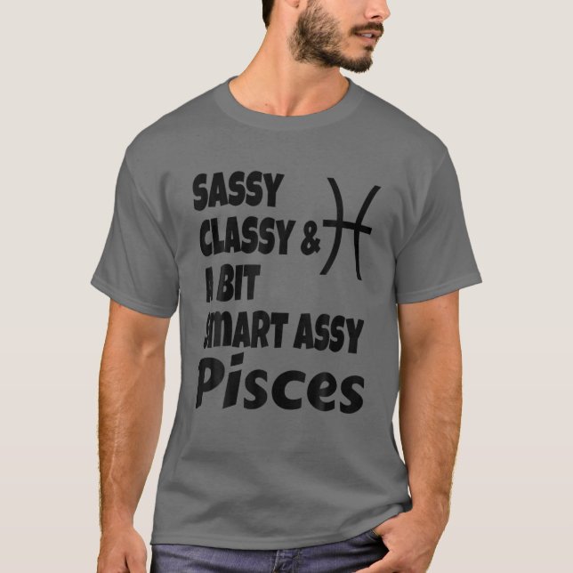 Lustigt, sassi och lite smart assy Pisces Zod T Shirt (Framsida)