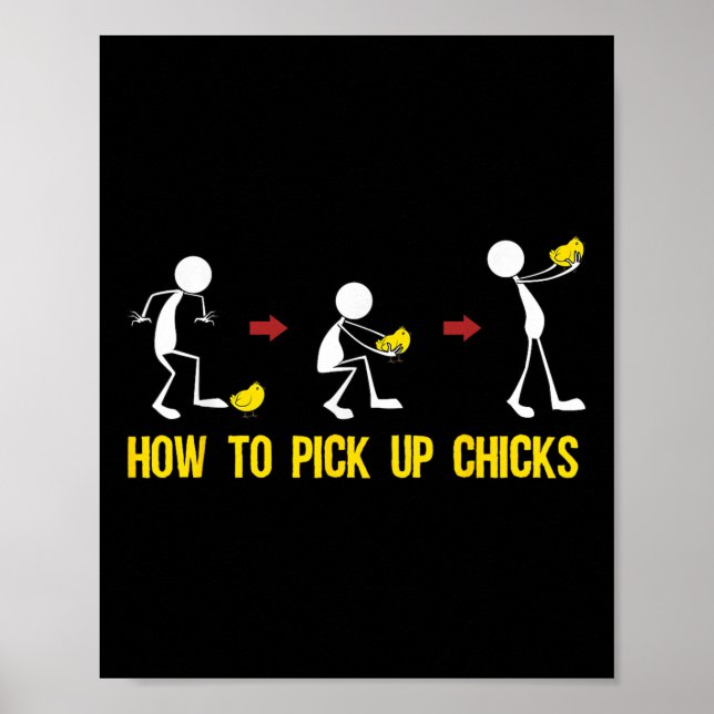 Lustigt sätt att Plocka upp Chickar ger Chic för F Poster (Framsidan)