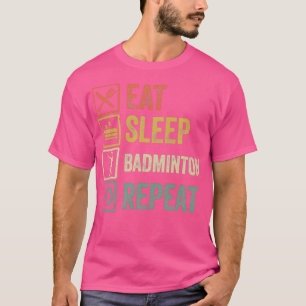 Lustigt sätt in sömnbadminton upprepad vintage T Shirt