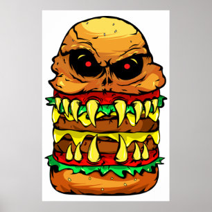 Lustigt Scary Cheese Burger  Poster