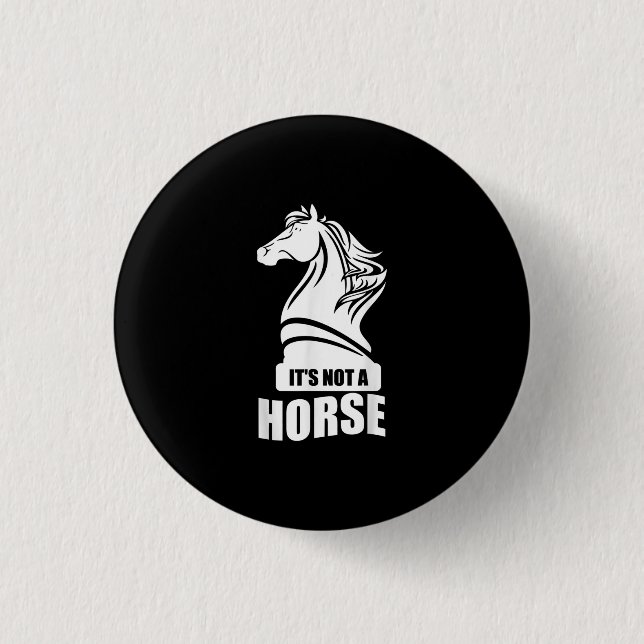 Lustigt schack sin inte en Horse Knight Biet Playe Knapp (Framsida)