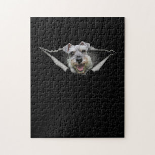 Lustigt schnauzer Älskare Gift Pussel