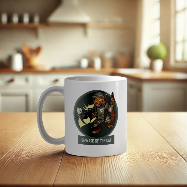 Lustigt Sci-fi-havets Orange - Kattskydd mot katt Kaffemugg (Skapare uppladdad)