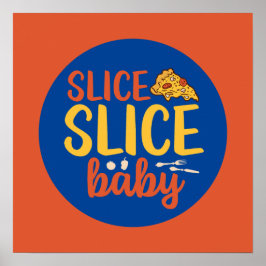 Lustigt Segce Baby Pizza Älskare Retro Köksdeka Poster