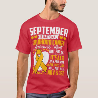 Lustigt september är Medveten för barncancer T Shirt