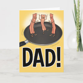 Lustigt Shakin-kortet för Bacon Fars dag Kort