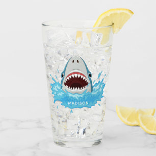 Lustigt Shark-anpassat namnpint glas
