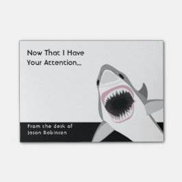 Lustigt Shark Attack-meddelande Post-it Block