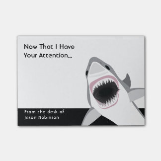 Lustigt Shark Attack-meddelande Post-it Block