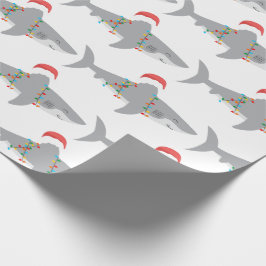 Lustigt Shark Jul Wrapping Papper Presentpapper