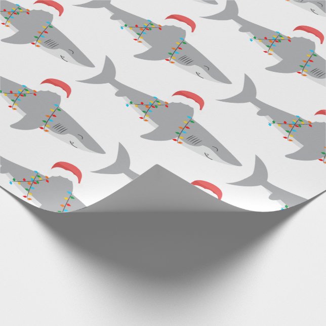Lustigt Shark Jul Wrapping Papper Presentpapper (Hörn)
