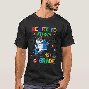 Lustigt Shark Student Redo att attackera 1st Klass T Shirt